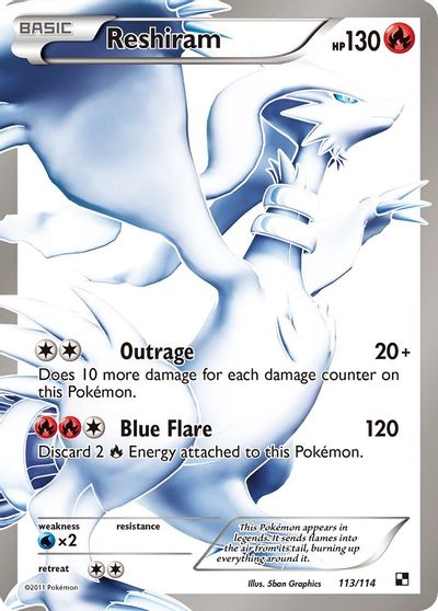 Reshiram (113 Full Art) card art