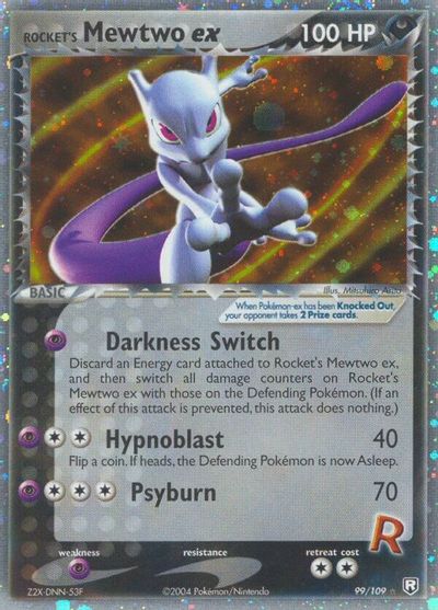 Rocket's Mewtwo ex card art