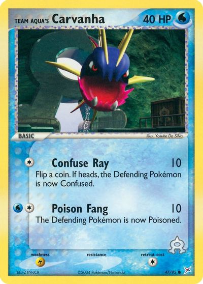 Team Aqua's Carvanha - 47/95 card art