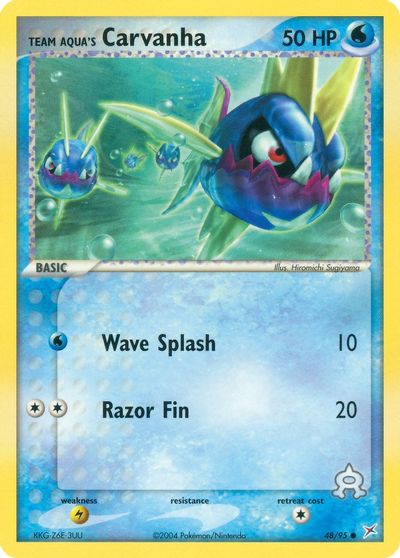 Team Aqua's Carvanha - 48/95 card art