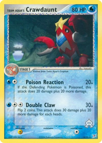 Team Aqua's Crawdaunt - 14/95 card art