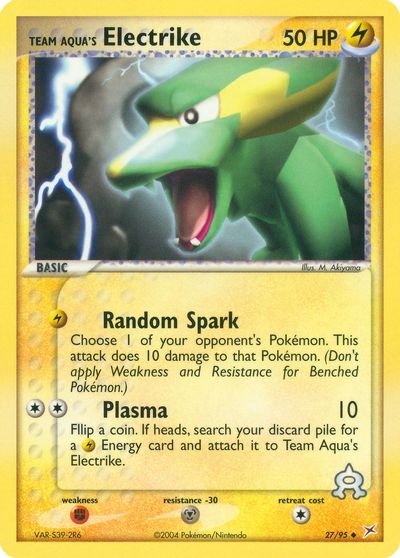 Team Aqua's Electrike - 27/95 card art