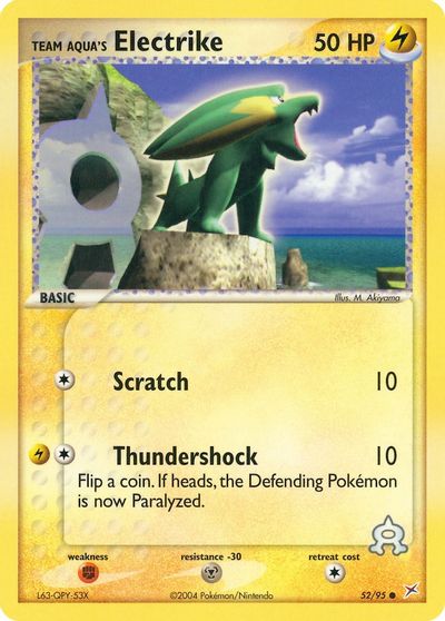 Team Aqua's Electrike - 52/95 card art