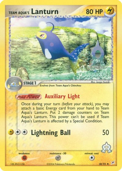 Team Aqua's Lanturn card art