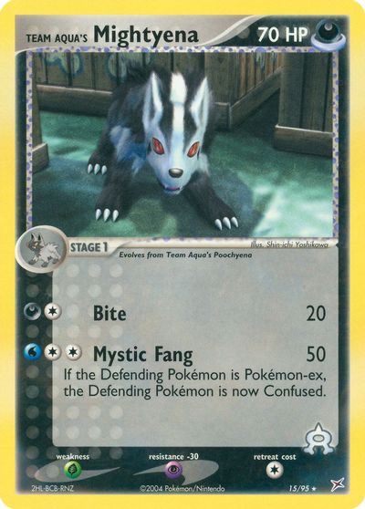 Team Aqua's Mightyena - 15/95 card art