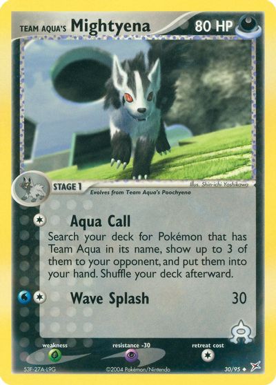Team Aqua's Mightyena - 30/95 card art