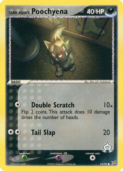 Team Aqua's Poochyena - 54/95 card art