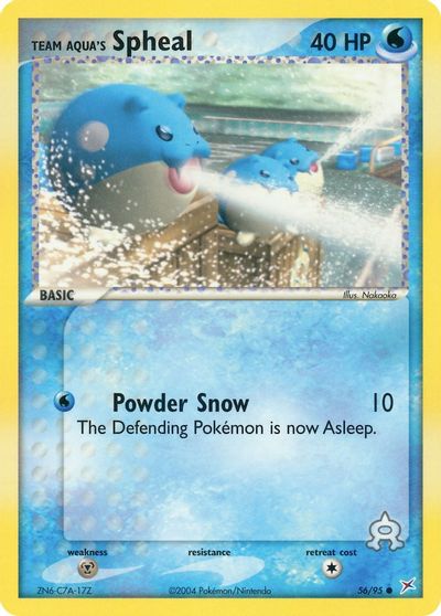 Team Aqua's Spheal - 56/95 card art