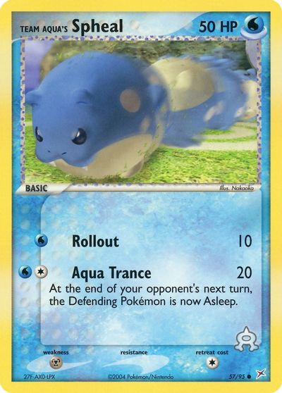 Team Aqua's Spheal - 57/95 card art