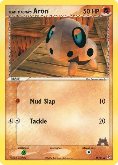 Team Magma's Aron - 58/95 card art