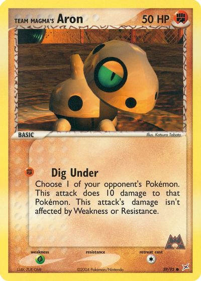 Team Magma's Aron - 59/95 card art
