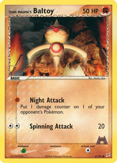 Team Magma's Baltoy - 61/95 card art