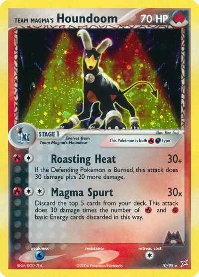 Team Magma's Houndoom - 10/95 card art