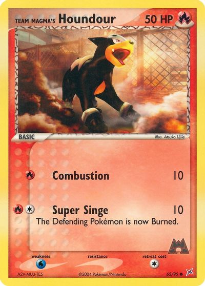 Team Magma's Houndour - 62/95 card art