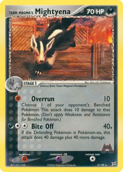 Team Magma's Mightyena - 21/95 card art