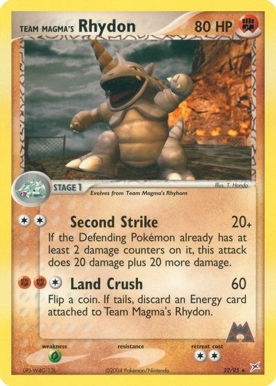 Team Magma's Rhydon - 22/95 card art