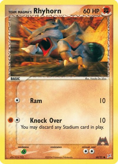 Team Magma's Rhyhorn - 68/95 card art