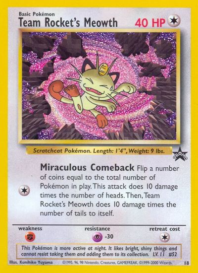 Team Rocket's Meowth card art