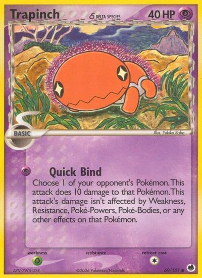 Trapinch - 069/101 (Delta Species) card art