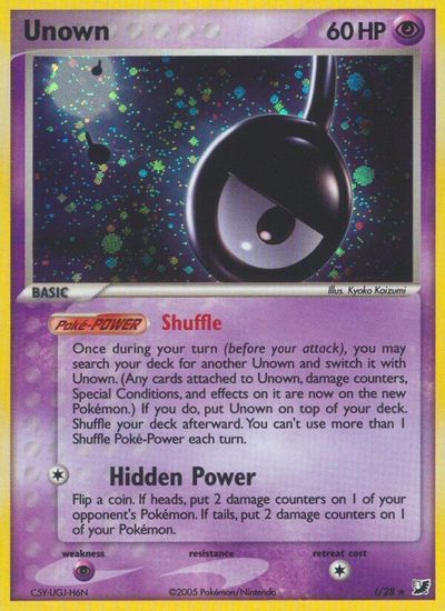Unown (!) card art
