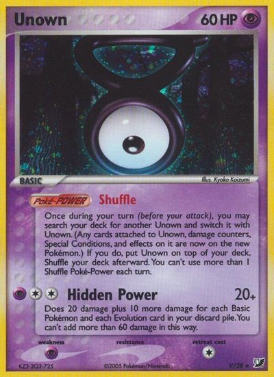 Unown (V) card art