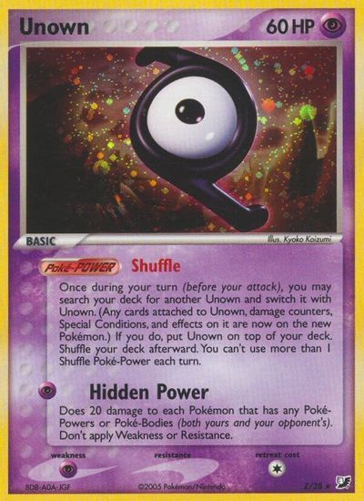 Unown (Z) card art