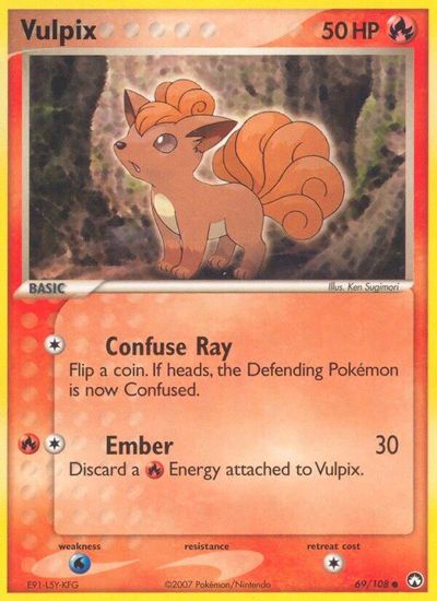 Vulpix card art