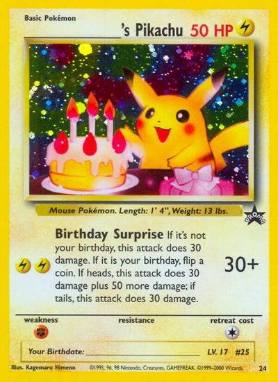 ______'s Pikachu card art