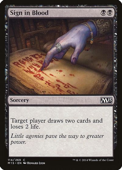 Sign in Blood card art