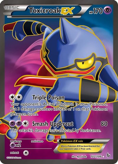 Toxicroak EX (102 Full Art) card art