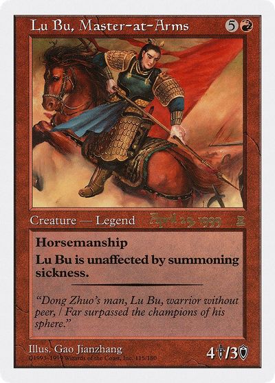 Lu Bu, Master-at-Arms (Japan 4/29/99) card art