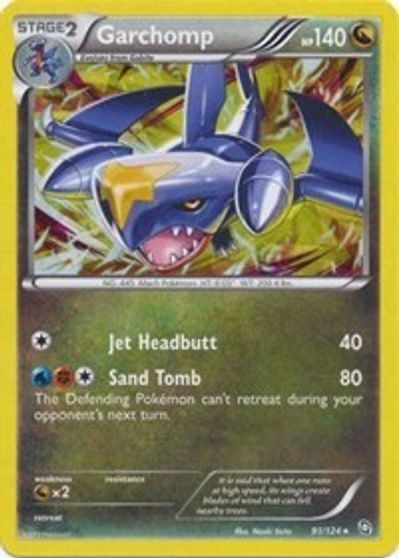 Garchomp - 91/124 (Cracked Ice Holo) card art