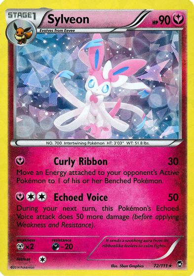 Sylveon - 72/111 (Cracked Ice Holo) card art