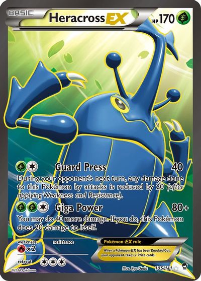 Heracross EX (105 Full Art) card art
