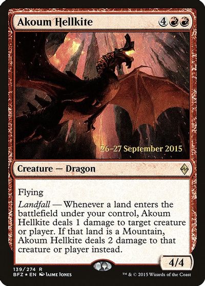 Akoum Hellkite card art