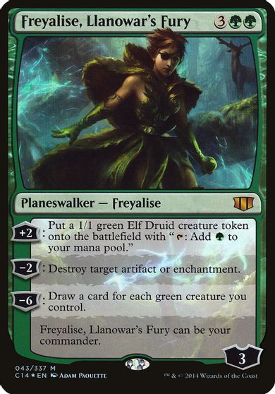 Freyalise, Llanowar's Fury (Commander 2014) card art