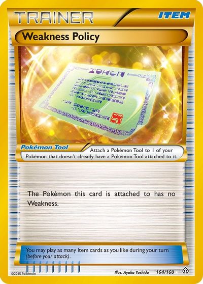 Weakness Policy (164 Secret Rare) card art