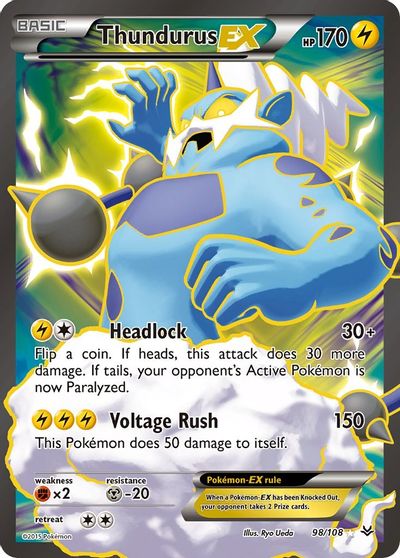 Thundurus EX (98 Full Art) card art