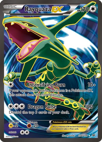 Rayquaza EX (104 Full Art) card art