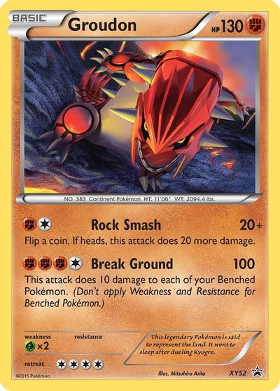 Groudon - XY52 card art