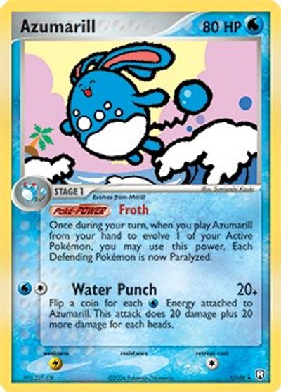 Azumarill - 1/109 (EX Team Rocket Returns) card art