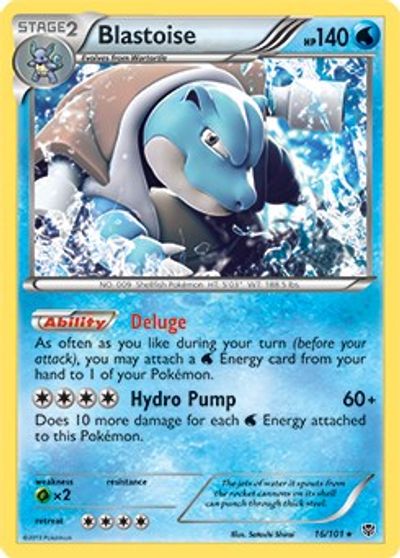 Blastoise - 16/101 (BW Plasma Blast) card art