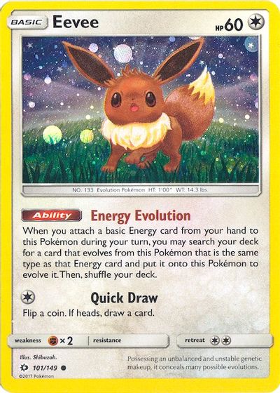 Eevee - 101/149 (Cosmos Holo) card art