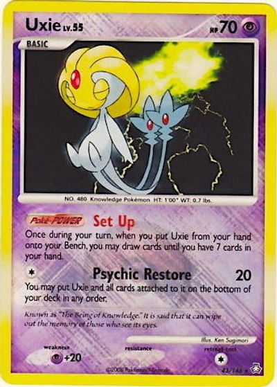 Uxie - 43/146 (League Promo) card art