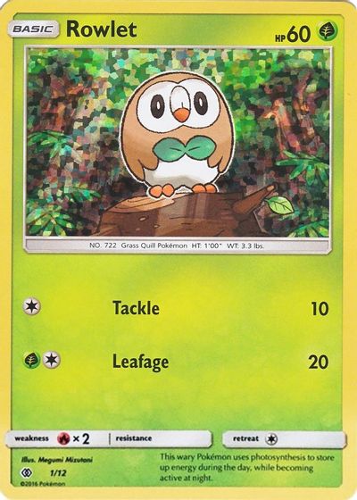 Rowlet - 1/12 card art