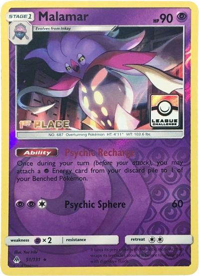Malamar - 51/131 (League Challenge) [1st Place] card art