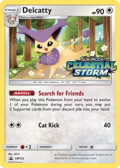 Delcatty - SM132 (Prerelease) card art