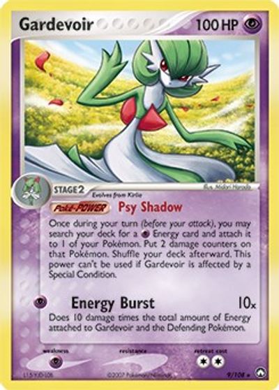 Gardevoir - 9/108 (EX Power Keepers) card art