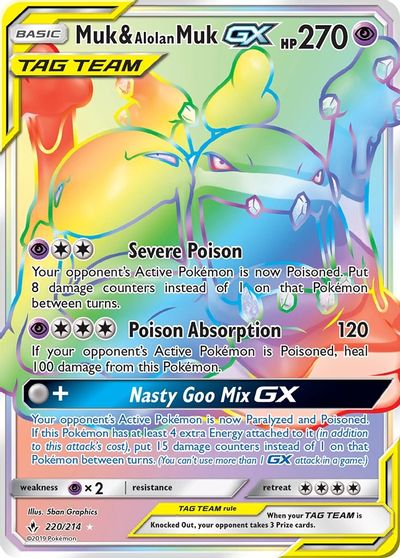 Muk & Alolan Muk GX (Secret) card art