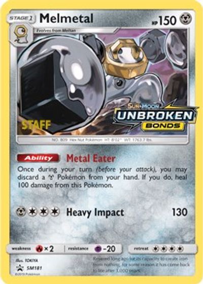 Melmetal - SM181 (Prerelease) [Staff] card art